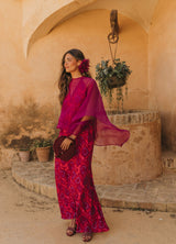 Isolda Natural Silk Cape