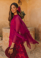 Isolda Natural Silk Cape