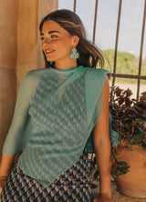 Isolda Natural Silk Cape