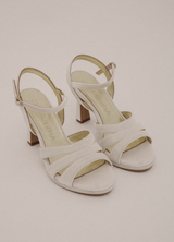 Baltimore White Velvet Sandal